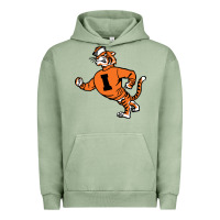 Pigment Oil Green Vintage Walking Angry Tiger Idaho State Urban Hoodie - ArtChic