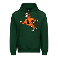 Forest Green Vintage Walking Angry Tiger Idaho State Urban Hoodie - ArtChic