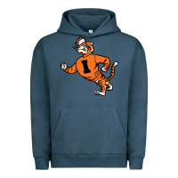 Pigment Midnight Navy Vintage Walking Angry Tiger Idaho State Urban Hoodie - ArtChic