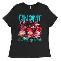Black gnome sweet gnomes olivia Ladies Tee - OliviaCreatesArt