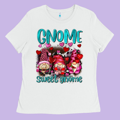 Gnome Sweet Gnomes Olivia Ladies Tee Designed By Oliviacreatesart