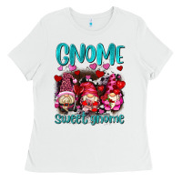 White gnome sweet gnomes olivia Ladies Tee - OliviaCreatesArt