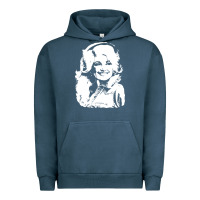 Pigment Midnight Navy dolly parton distressed photo Urban Hoodie - ArtChic