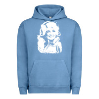 Pigment Pebble Blue dolly parton distressed photo Urban Hoodie - ArtChic