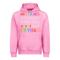 Fuchsia Pink mistakes are proof that you are trying teacher inspirational t shirt Urban Hoodie - StudioElite