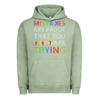 Pigment Oil Green mistakes are proof that you are trying teacher inspirational t shirt Urban Hoodie - StudioElite