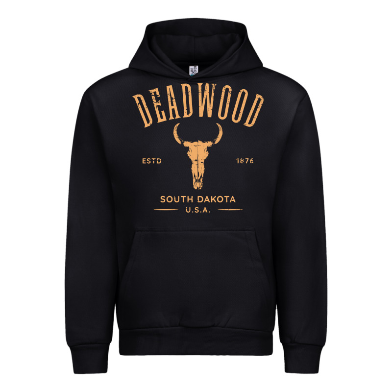 Deadwood South Dakota Usa Vintage Distressed Style Design Long Sleeve Urban Hoodie by StudioElite | Teevron