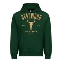 Forest Green deadwood south dakota usa vintage distressed style design long sleeve Urban Hoodie - StudioElite