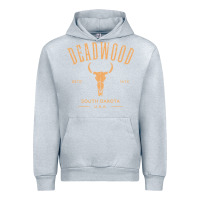Heather Grey deadwood south dakota usa vintage distressed style design long sleeve Urban Hoodie - StudioElite