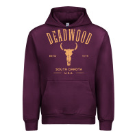 Mauve Wine deadwood south dakota usa vintage distressed style design long sleeve Urban Hoodie - StudioElite