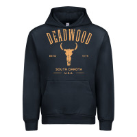 Navy deadwood south dakota usa vintage distressed style design long sleeve Urban Hoodie - StudioElite