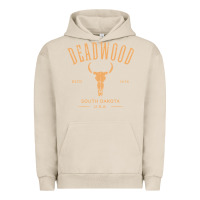 Pigment French Oak deadwood south dakota usa vintage distressed style design long sleeve Urban Hoodie - StudioElite
