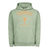 Pigment Oil Green deadwood south dakota usa vintage distressed style design long sleeve Urban Hoodie - StudioElite