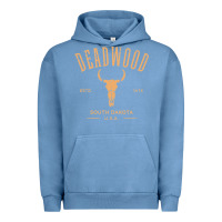 Pigment Pebble Blue deadwood south dakota usa vintage distressed style design long sleeve Urban Hoodie - StudioElite