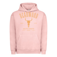 Pigment Salmon deadwood south dakota usa vintage distressed style design long sleeve Urban Hoodie - StudioElite