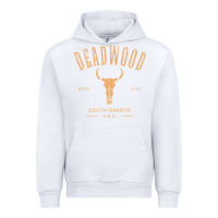 White deadwood south dakota usa vintage distressed style design long sleeve Urban Hoodie - StudioElite