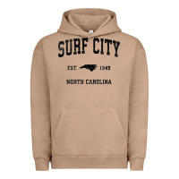 Pigment Burro Surf City North Carolina Nc Vintage Sports Design Black Prin Urban Hoodie - StudioElite