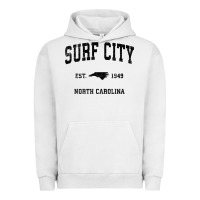 Surf City North Carolina Nc Vintage Sports Design Black Prin Urban Hoodie | Teevron