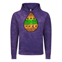 Cloud Purple halloween pumpkin teardrop Vintage Hoodie - BundleAndBundleShop