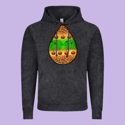 Halloween Pumpkin Teardrop Vintage Hoodie Designed By Bundleandbundleshop