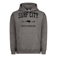 Pigment Tornado Surf City North Carolina Nc Vintage Sports Design Black Prin Urban Hoodie - StudioElite