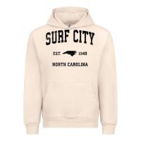 Sandshell Surf City North Carolina Nc Vintage Sports Design Black Prin Urban Hoodie - StudioElite