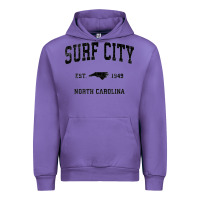 Tulip Surf City North Carolina Nc Vintage Sports Design Black Prin Urban Hoodie - StudioElite