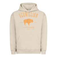 Pigment French Oak vermillion south dakota bison distressed design t shirt Urban Hoodie - StudioElite