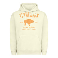 Pigment Pistachio vermillion south dakota bison distressed design t shirt Urban Hoodie - StudioElite