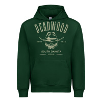 Forest Green deadwood south dakota usa distressed skull design souvenir premium t s Urban Hoodie - StudioElite