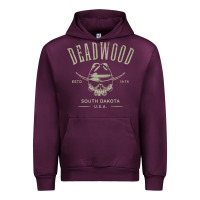 Mauve Wine deadwood south dakota usa distressed skull design souvenir premium t s Urban Hoodie - StudioElite