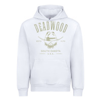 White deadwood south dakota usa distressed skull design souvenir premium t s Urban Hoodie - StudioElite