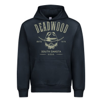 Deadwood South Dakota Usa Distressed Skull Design Souvenir Premium T S Urban Hoodie | Teevron