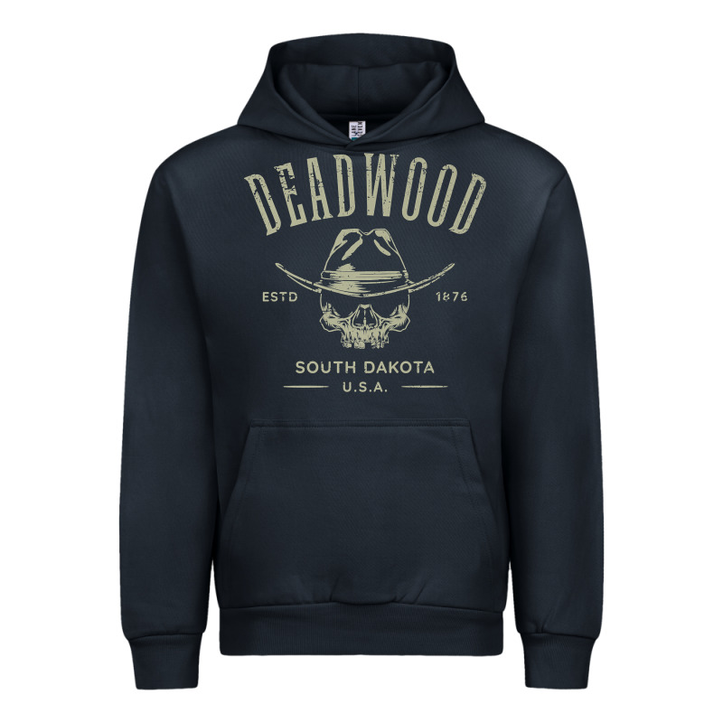 Deadwood South Dakota Usa Distressed Skull Design Souvenir Premium T S Urban Hoodie by StudioElite | Teevron