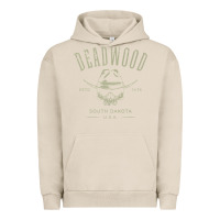 Pigment French Oak deadwood south dakota usa distressed skull design souvenir premium t s Urban Hoodie - StudioElite