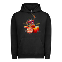 Pigment Black The muppets animal drummer Urban Hoodie - StudioElite