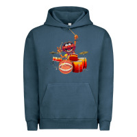 Pigment Midnight Navy The muppets animal drummer Urban Hoodie - StudioElite