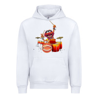 White The muppets animal drummer Urban Hoodie - StudioElite