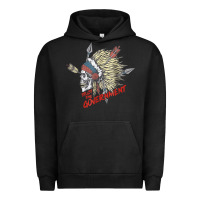Pigment Black trust the government skull native american chief native t shirt Urban Hoodie - StudioElite