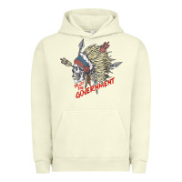 Pigment Pistachio trust the government skull native american chief native t shirt Urban Hoodie - StudioElite