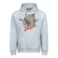 Heather Grey trust the government skull native american chief native t shirt Urban Hoodie - StudioElite