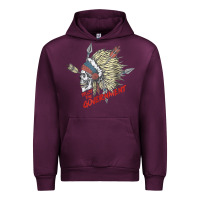 Mauve Wine trust the government skull native american chief native t shirt Urban Hoodie - StudioElite