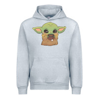 Heather Grey Baby yoda Urban Hoodie - StudioElite