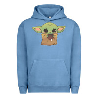Pigment Pebble Blue Baby yoda Urban Hoodie - StudioElite