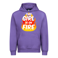 Tulip This Girl Is On Fire Fierce Lady Woman Power Go Girls Fiery Urban Hoodie - StudioElite