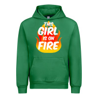 Emerald This Girl Is On Fire Fierce Lady Woman Power Go Girls Fiery Urban Hoodie - StudioElite