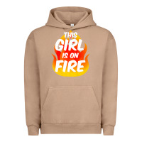 Pigment Burro This Girl Is On Fire Fierce Lady Woman Power Go Girls Fiery Urban Hoodie - StudioElite