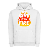 Pigment Lunar Rock This Girl Is On Fire Fierce Lady Woman Power Go Girls Fiery Urban Hoodie - StudioElite