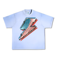 Grape Ice American flag lightning bolt 4th of july Urban Heavy Tee - FaDigitalArtStudio