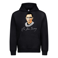 Black rbg ruth bader ginsburg feminist t shirt   signature art Urban Hoodie - StudioElite